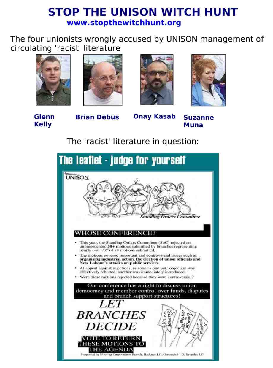 The UNISON four - innocent