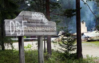 HUNTING CLUB BURNT TO THE GROUND (Sweden)
