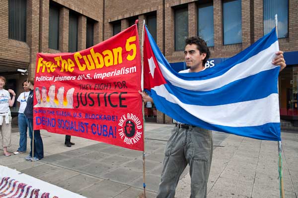 Banner and Cuban Flag