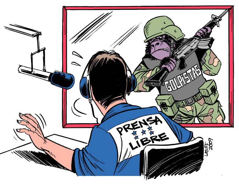 Asalto a la libertad de expresion en Honduras