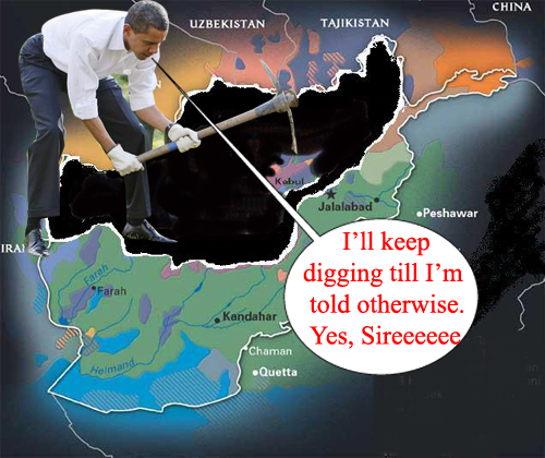 Obama digging hole