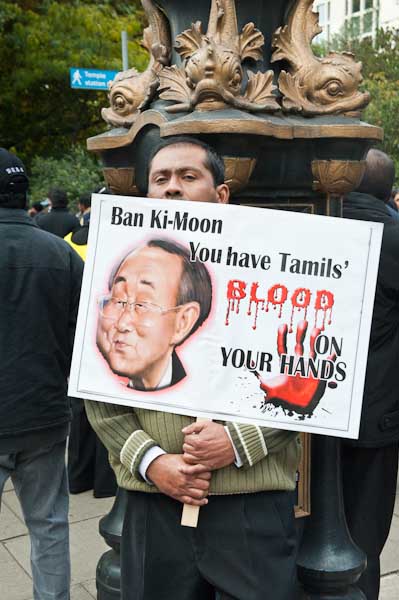 Ban Ki-Moon - Tamil blood on your hands