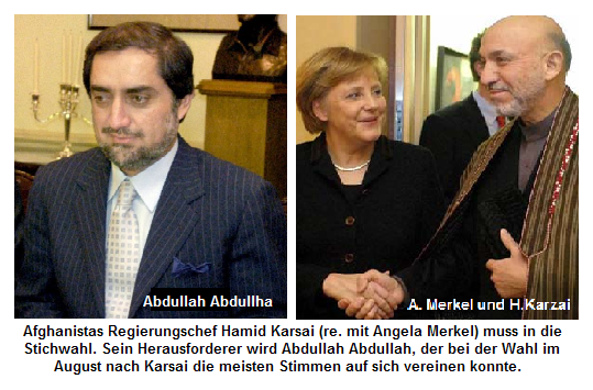 Abdullah, Merkel und Karzai