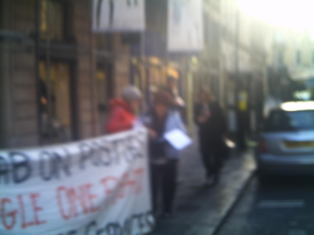 Talking to passer-bys