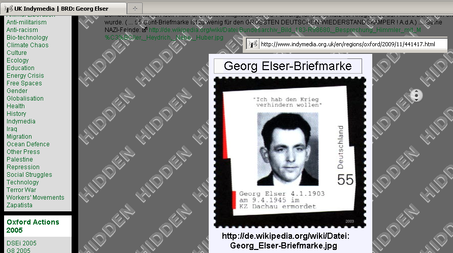 REMEMBER Georg ELSER - Stopp GESTAPO