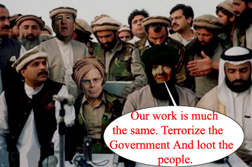 American and Afghan warlords and druglords