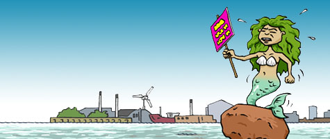 The Mermaid is angry about corporate lobbying on climate change solutions