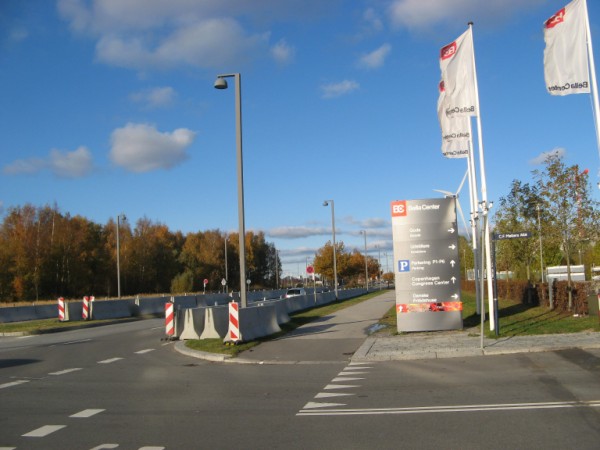 Barricades being installed outside main entrance