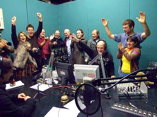 The good news is announced on air by Karl Hartland, 209radio manager.