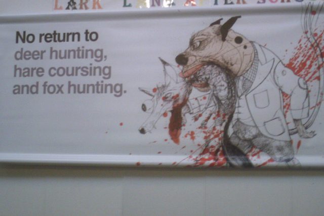 Hunt Sabs' typically graphic poster