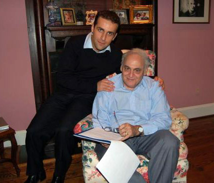 Fakhravar cuddling Richard Perle architect of the Iraq war.