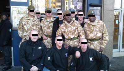 these are notts EDL ringleaders with black soldiers, uncle toms.