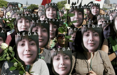 A protest held in Paris on June 2009