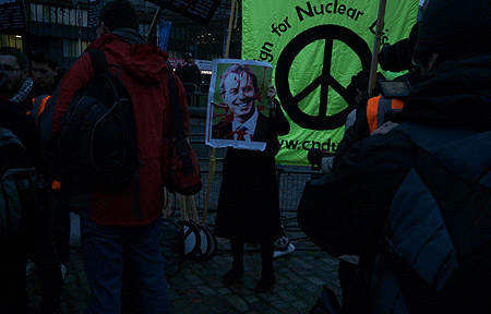 Assembling early in the morning.