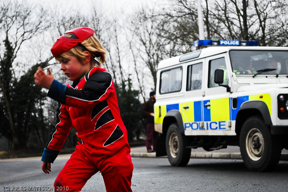 'Super Tom Defeats the Bomb' said this kid's placard