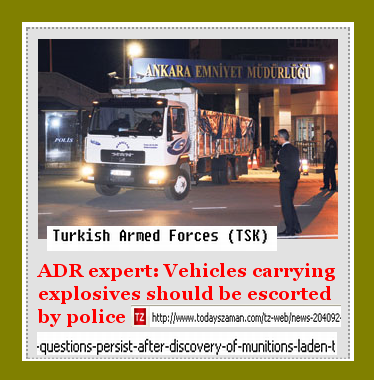 Ankara: TSK vehicle carrying explosives