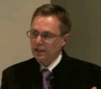 Alan Lake speaking in Sweden in 2009