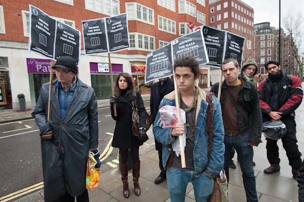 Protesters on Marsham St