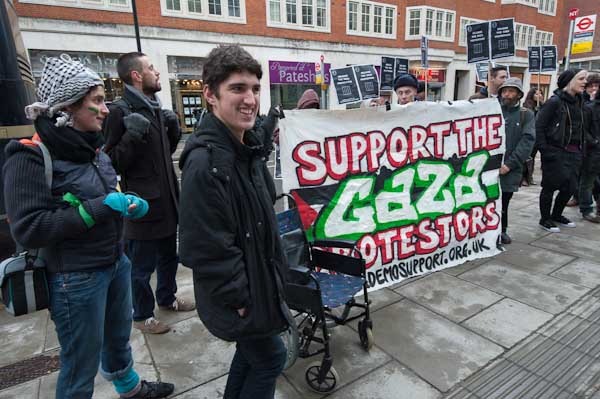 Protesters keep up the pressure outside