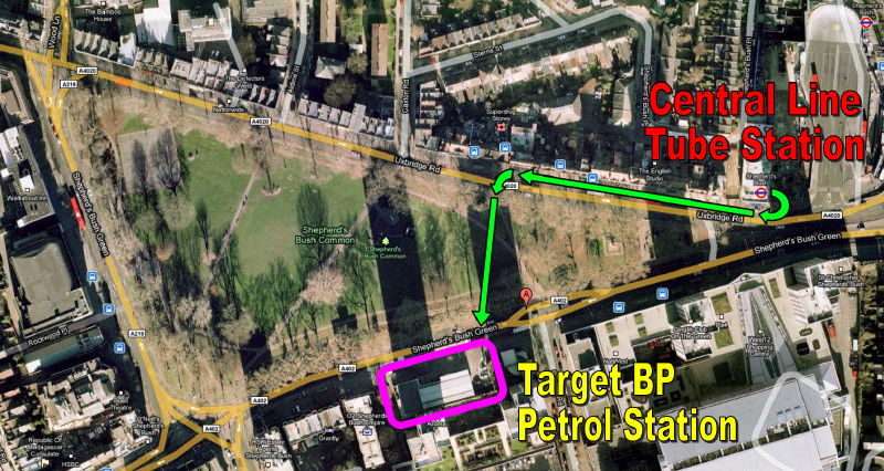 A2. Target BP Petrol Station Map