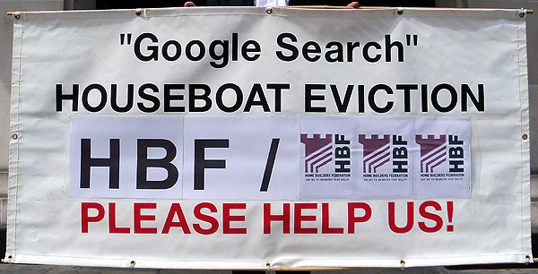 Google Search Houseboat Eviction HBF Please Help Us Shalom Banner