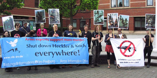 The defendant and supporters outside Nottingham Magistrates' Court