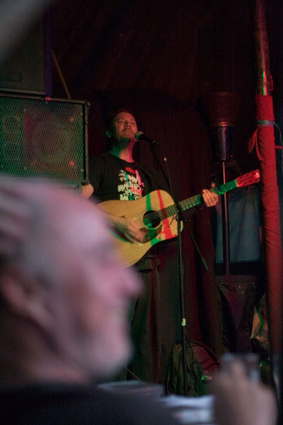 Attila laughs at some comment Dave makes