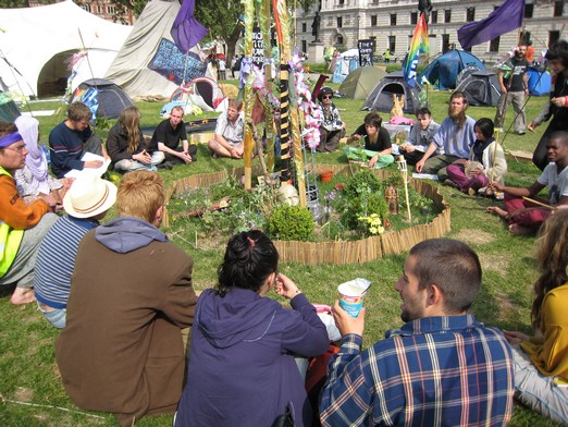 Breakfast meeting in the peace garden