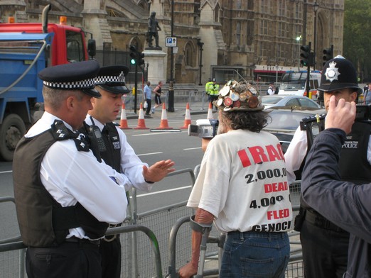 Brian Haw before his arrest