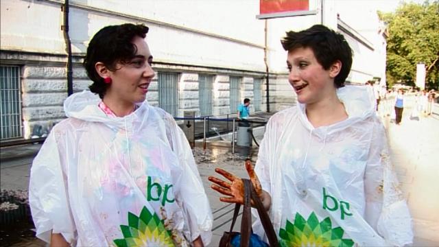 The protestors who performed the action inside the Tate