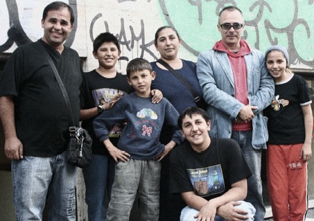 The author with the Covaciu's Roma Family