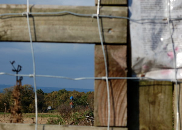 View of the camp from the 'temporarily' closed footpath