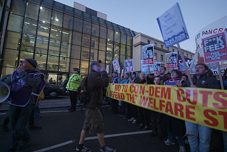 Marching Past Coutts Bank!