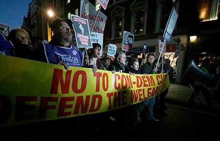 Into Downing Street.
