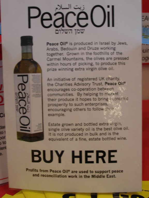 Peace Oil funding Middle East peace initiatives