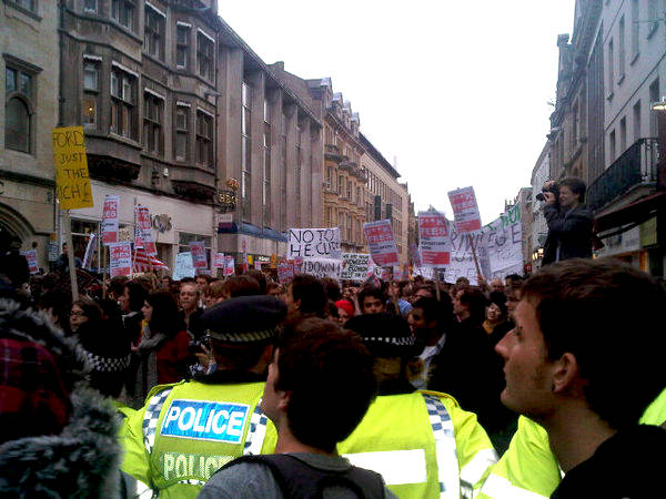 education demo (photo Adam Ramsay)