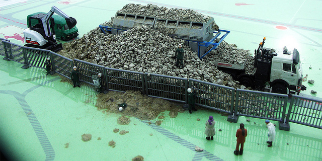 Manifestation against a german transport of nuclear waste in 2010