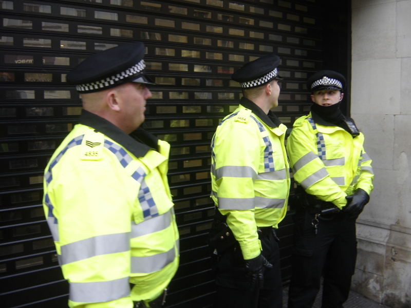 Cops protect Barclays