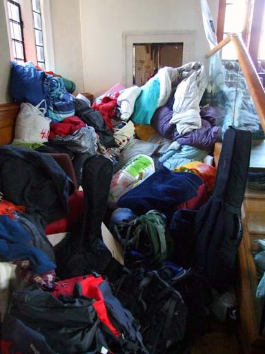 The luggage mountain!