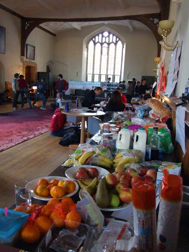 An appropiately sized banquet for the premises.