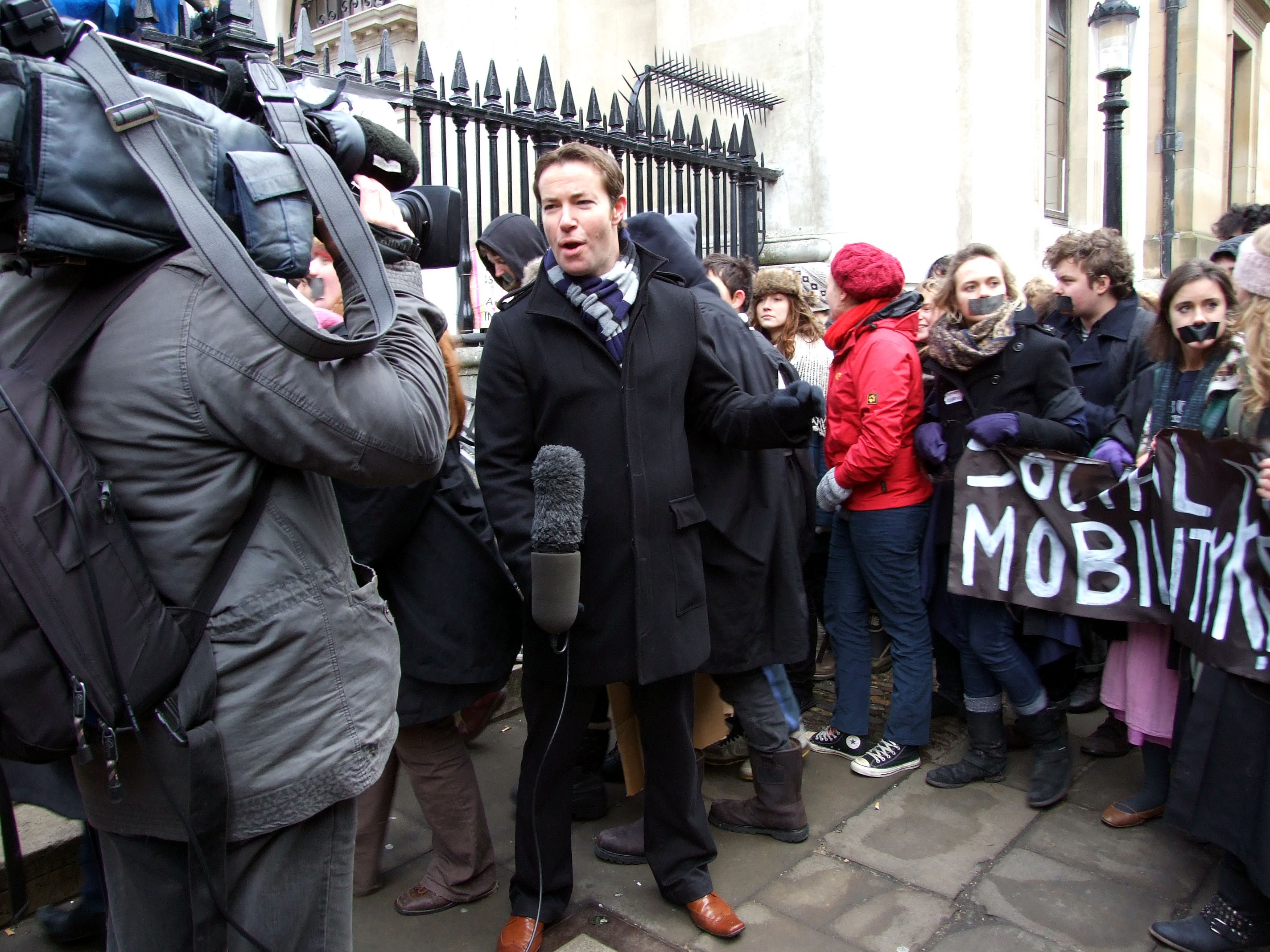 BBC TV and Radio reporters were also present throughout the day.