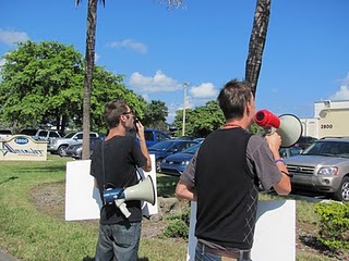 Activists Outside Amerijet HQ - USA