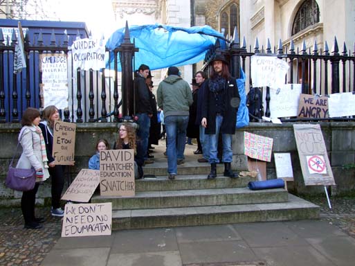 The occupied Combination Room becomes a public meeting space.