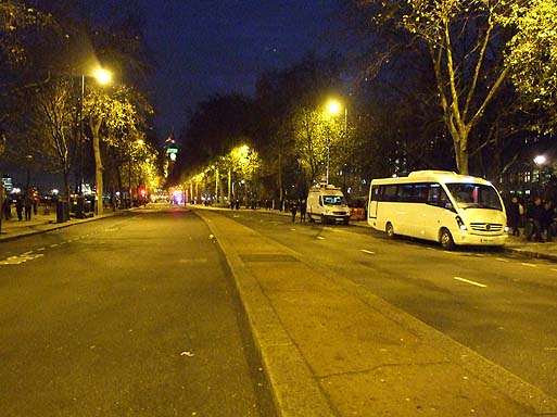 A deserted Embankment. Not often you can walk down the middle of this road!
