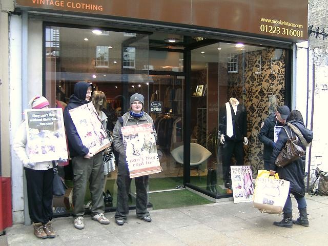 Public sign petition outside Mook Vintage