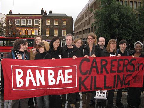 Protesters unite under the Ban BAE banner