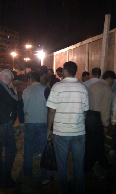 Building toilets in Tahrir Square - in for the long haul