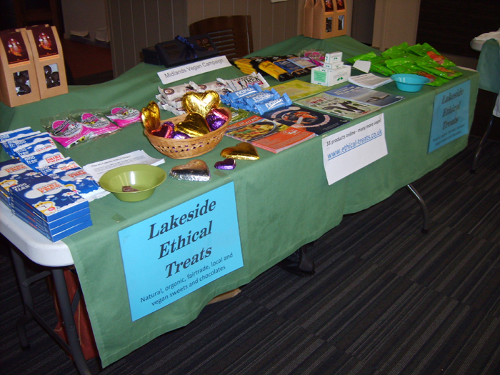 Lakeside Ethical Treats stall at Wolves Uni Green Fair