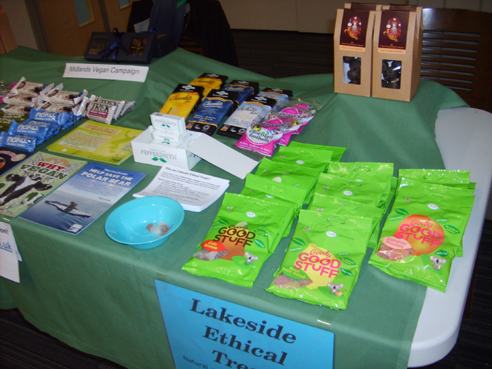 Lakeside Ethical Treats stall at Wolves Uni Green Fair