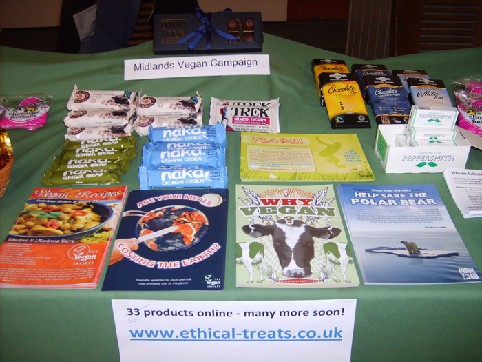 Lakeside Ethical Treats stall at Wolves Uni Green Fair